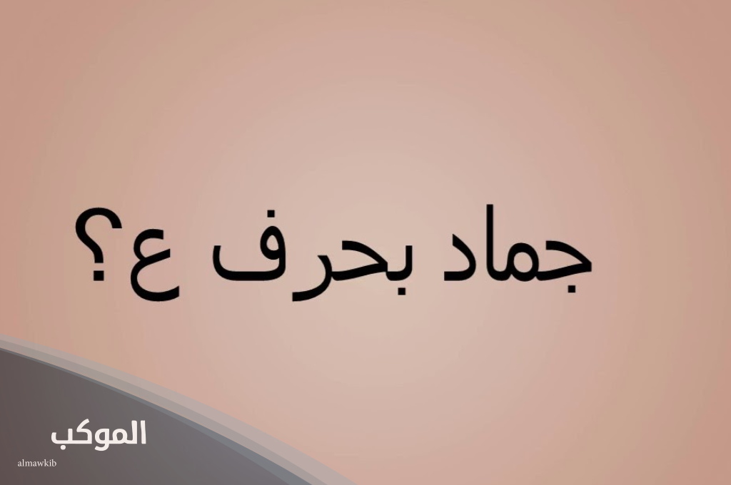 تعرف على اسم جماد بحرف العين 