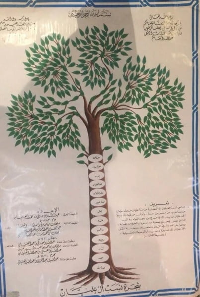 العلياني وش يرجع.. شجرة عائلة العلياني وأصل القبيلة 6 شجرة قبيلة عليان
