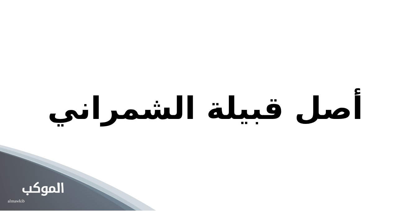 الشمراني وش يرجع.. نسب قبيلة الشمراني 5 أصل قبيلة الشمراني