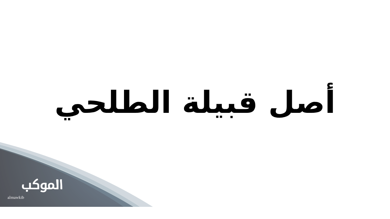 أصل قبيلة الطلحي