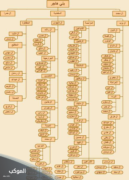 الهاجري وش يرجع.. شجرة قبيلة بني هاجر 6 شجرة قبيلة الهاجري