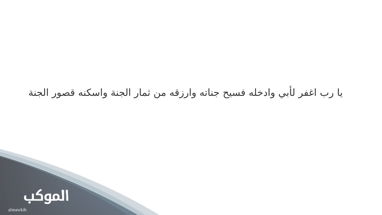 دعاء للميت مؤثر جدا