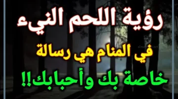 رؤية اللحم النيء