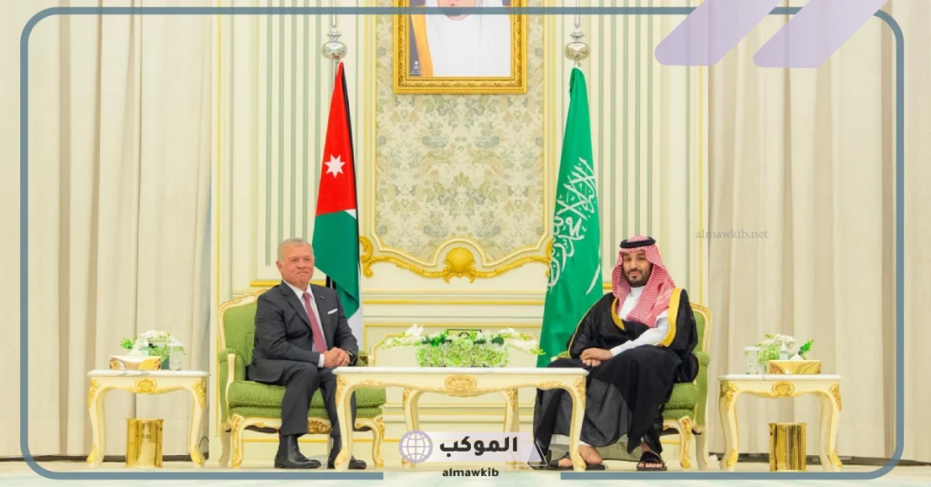 لقاء ولي العهد بملك الأردن.. التشديد على مواصلة دعم الشعب الفلسطيني واللبناني بالمساعدات 5 لقاء ولي لعهد مع ملك الأردن للتأكيد على ضرورة مساعدة الشعب الفلسطيني واللبناني