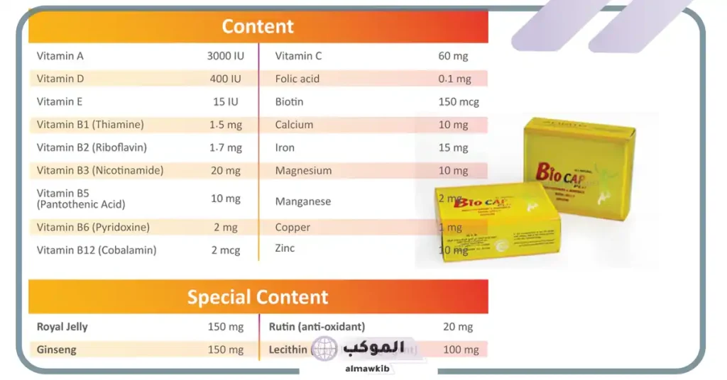 فوائد فيتامين بيو كابس بلس
