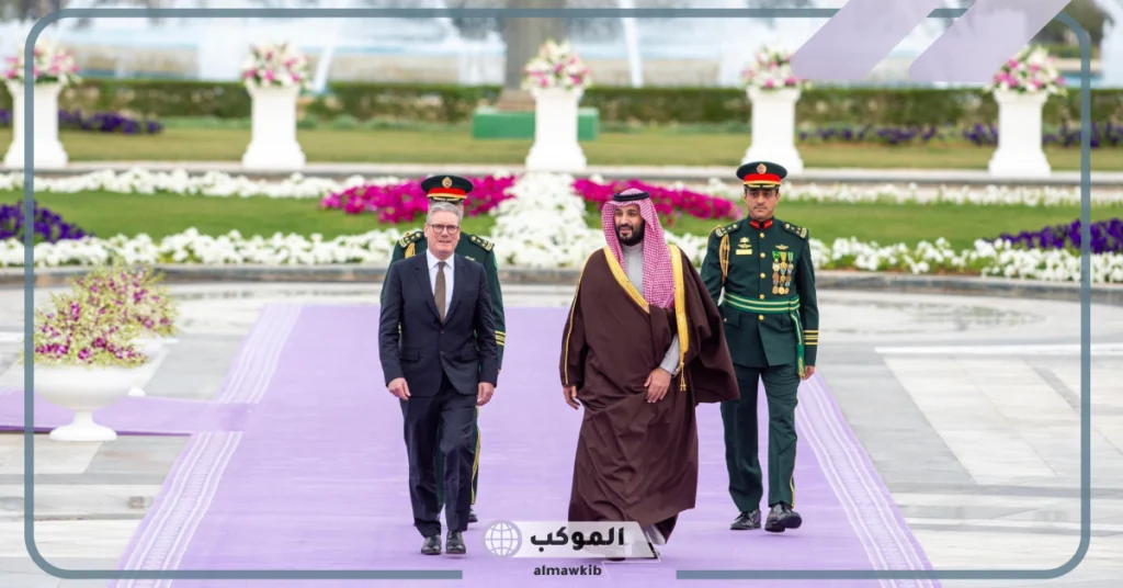 استقبال رئيس الوزراء البريطاني في السعودية اليوم من قبل ولي العهد 