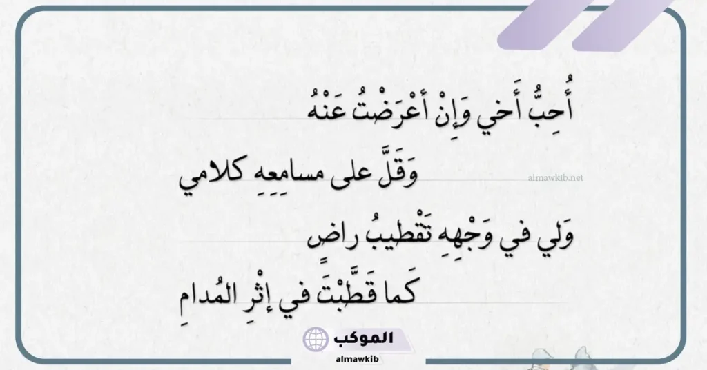 شعر عن الأخ السند شعبي 