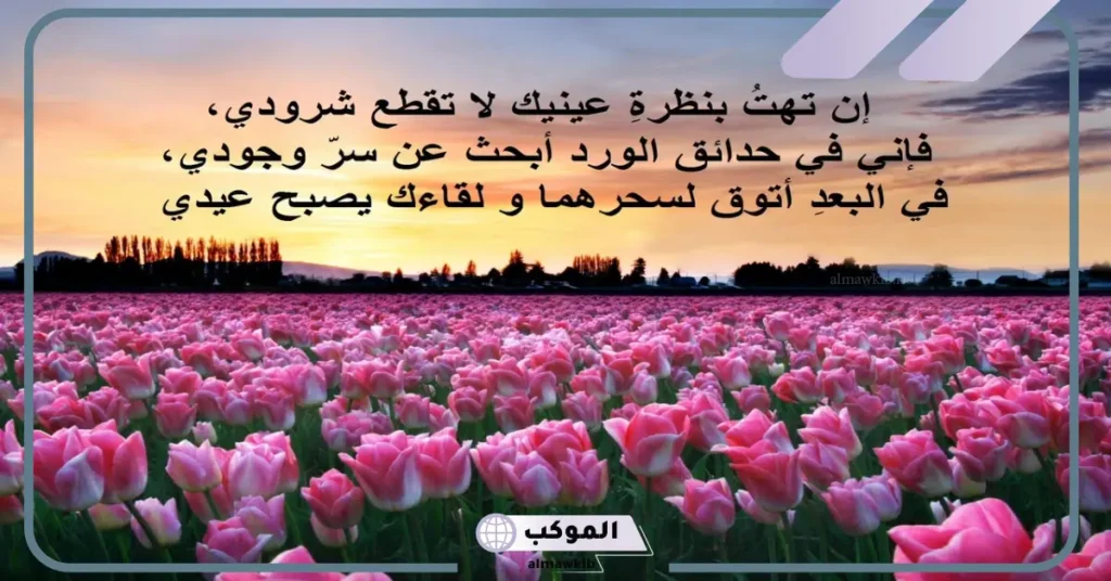 كلمات عن الورد والزهور