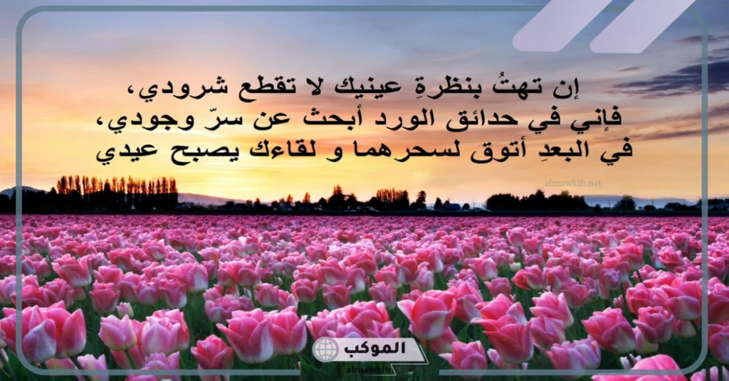 علمتني الورود عبارات عن الورد 