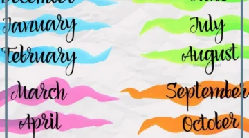 الأشهر الميلادية بالإنجليزية