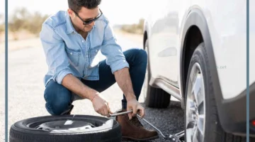 تبديل إطار السيارة في المنام