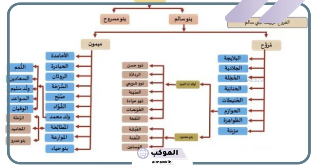 شجرة بني سليم بالفروع والفخوذ والبطون.. بني سليم وش يرجعون 6 بني سليم وش يرجعون