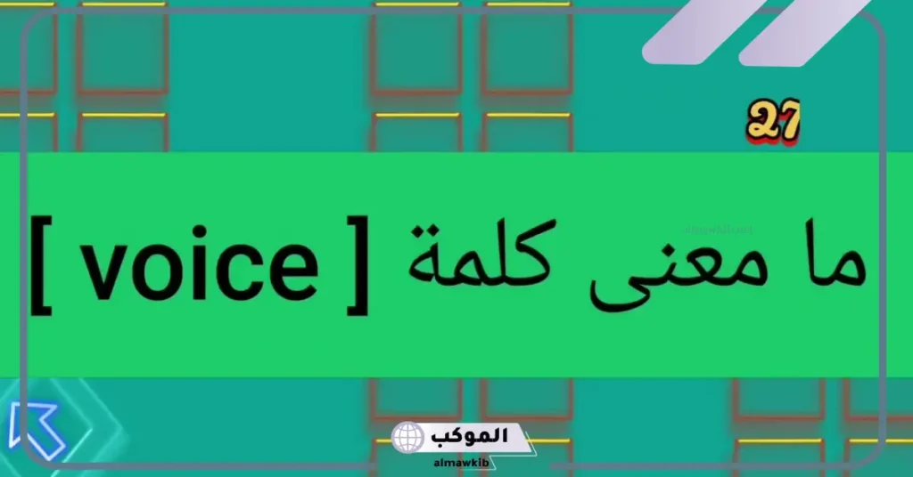 معنى فويس سناب