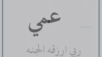 قصيدة مدح في عمي قصيرة