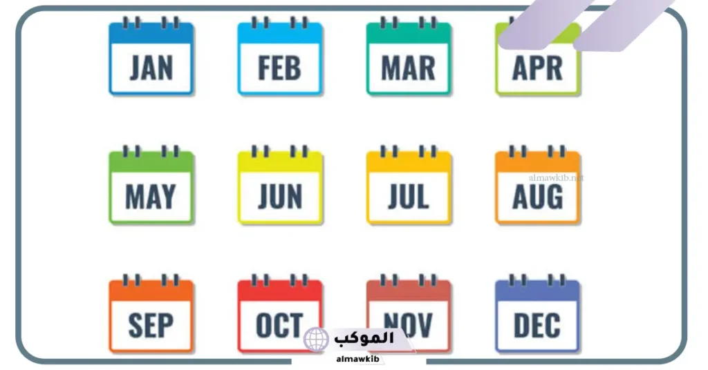 اسم الاشهر بالانجليزي والاختصارات.. شهور السنة بالانجليزي للأطفال 6 اختصار الأشهر بالإنجليزي