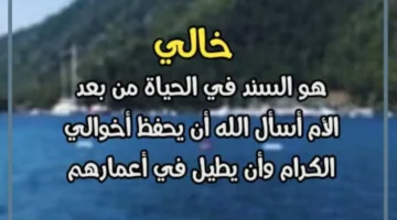 ماذا يقال عن الخوال؟