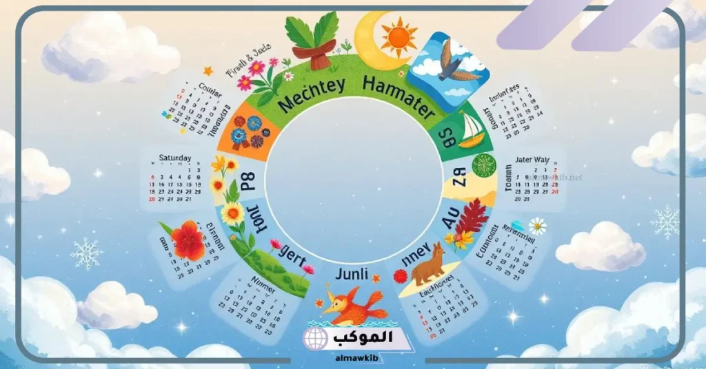 نطق الاشهر بالانجليزي