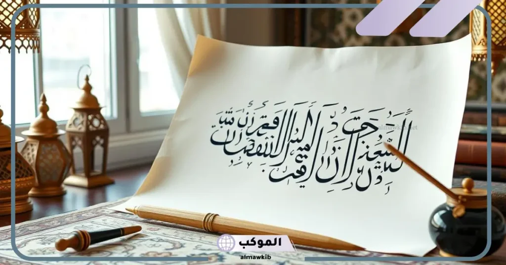 من مميزات خط النسخ الاهتمام بوضع الحركات