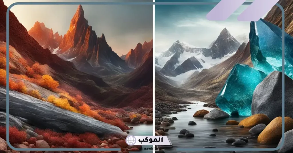 ما الفرق بين المعدن والصخر من حيث المكونات