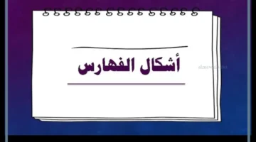 أهم أشكال الفهارس