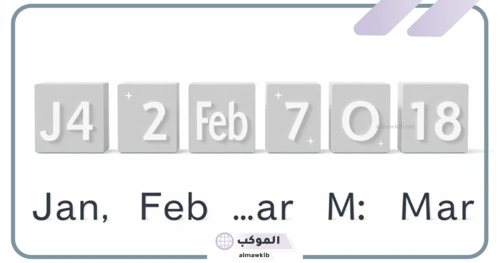 الأشهر بالانجليزي والعربي 