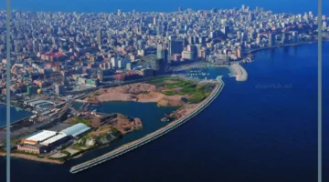 مكان بيروت على الخريطة