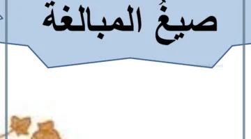 صيغ المبالغة بالشرح