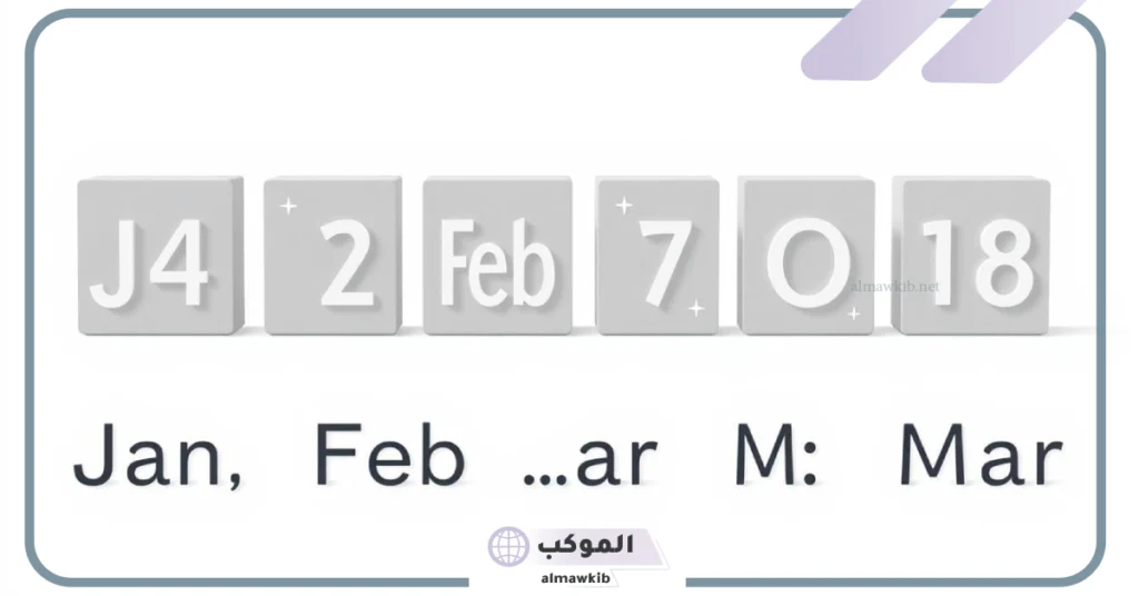 اختصار الأشهر بالانجليزي 