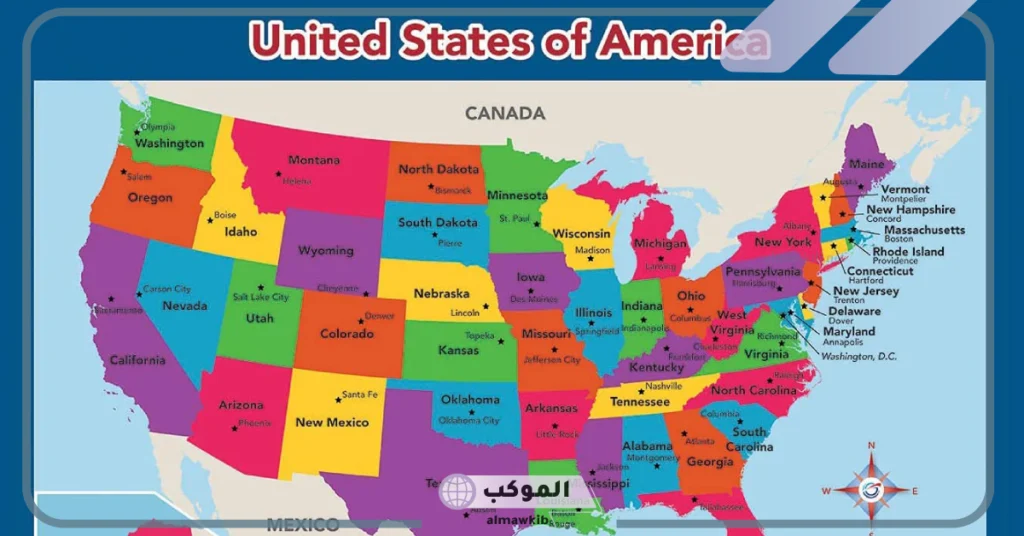 مدن أمركيا بالانجليزي 
