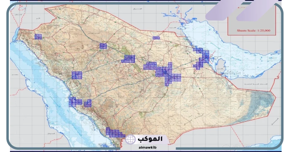 عناصر الخريطة الطبوغرافية