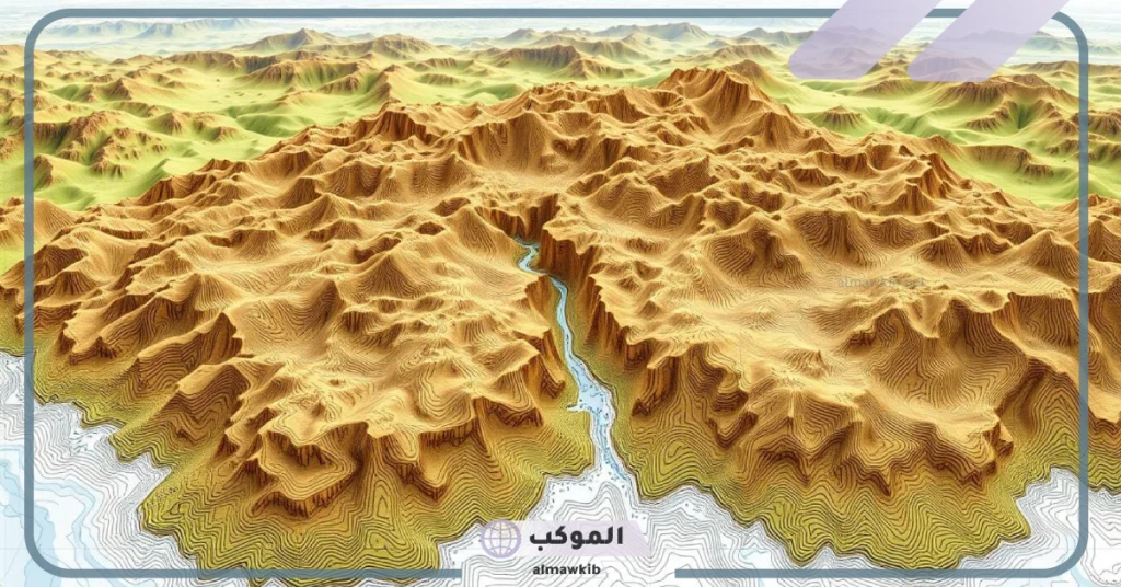 الخطوط الكنتورية هي تمثيل ثلاثي الأبعاد لسطح الأرض 