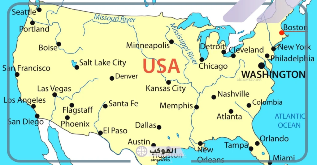 اين تقع بوسطن؟ أسماء الولايات المتحدة الأمريكية وعواصمها 6 اين تقع بوسطن